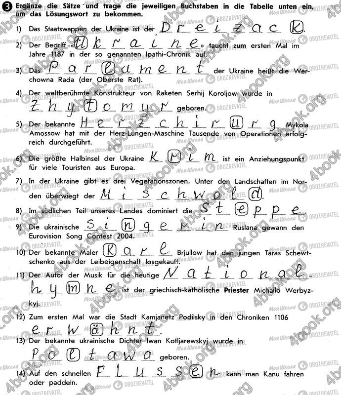 ГДЗ Немецкий язык 10 класс страница Стр110 Впр3